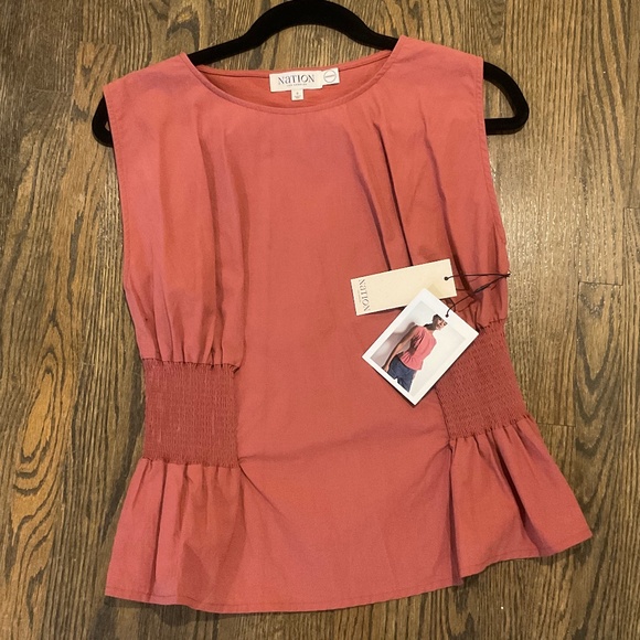 NWT Nation Lela Smocked Top - Size S - Picture 3 of 7
